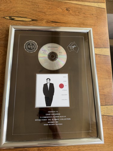Aria platinum record award - record,