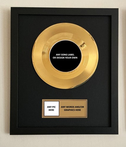 Gold record plaque award - gold,